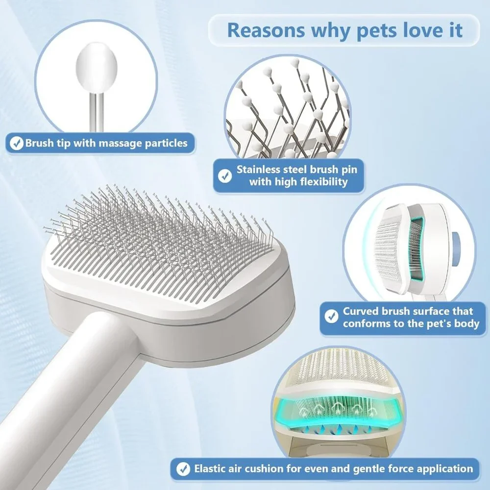 NEW Self Cleaning Cat Brush